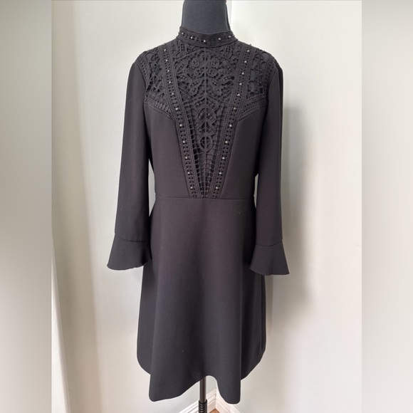 Karen Millen Black Mock Neck Cocktail Dress - Picture 2 of 8